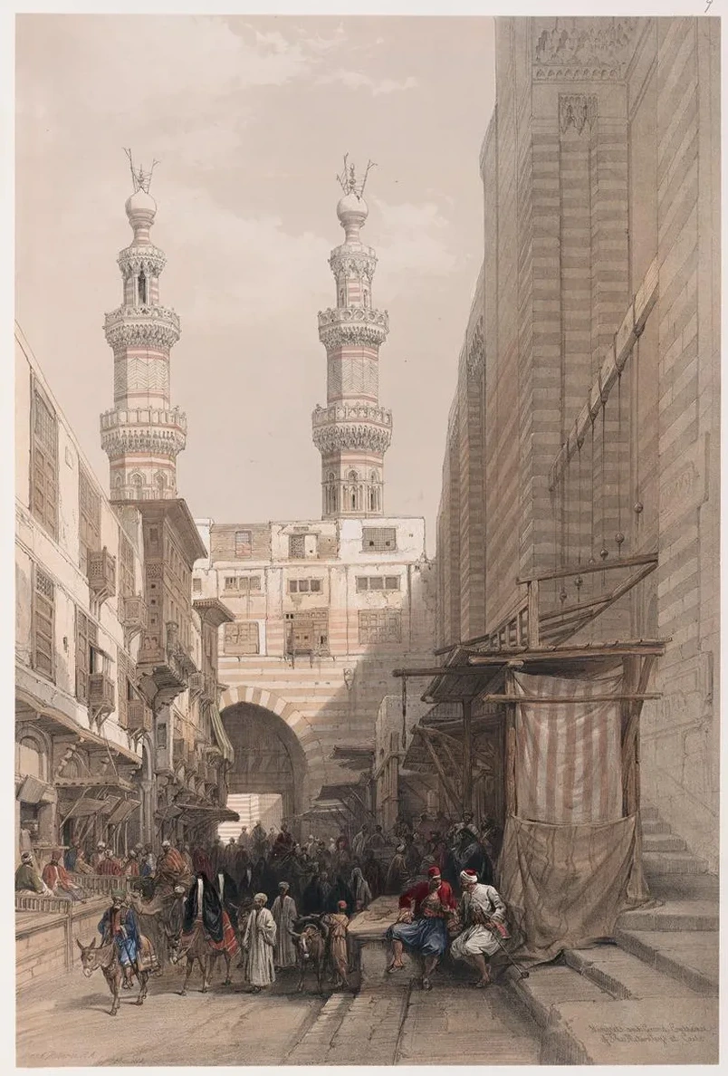 Minarets and Grand Entrance of the Metwaleys at Cairo
