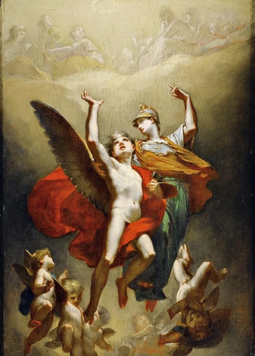 Minerve Leading The Genius Of Arts To Immortality