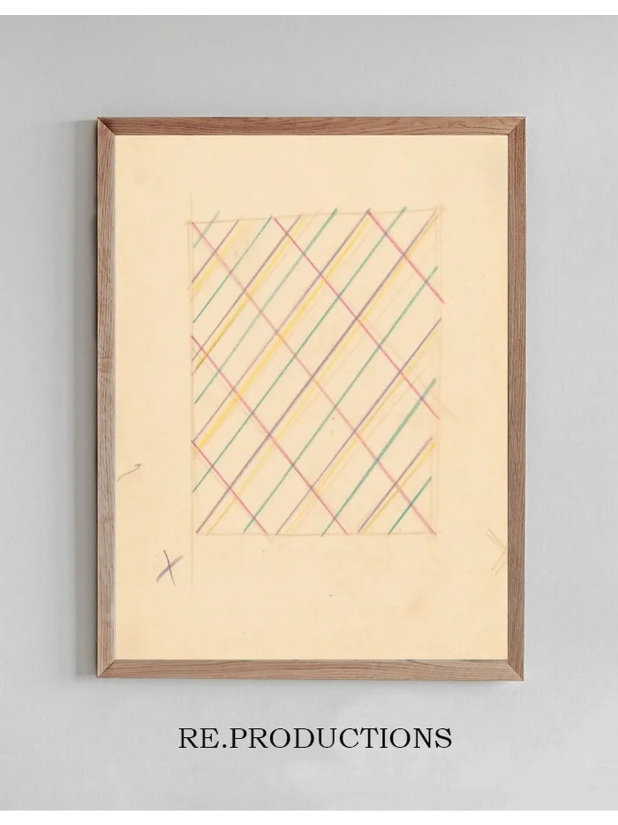 Miscellaneous Small Sketches for Inlaid Table Tops. Design with Lined Grid Motif