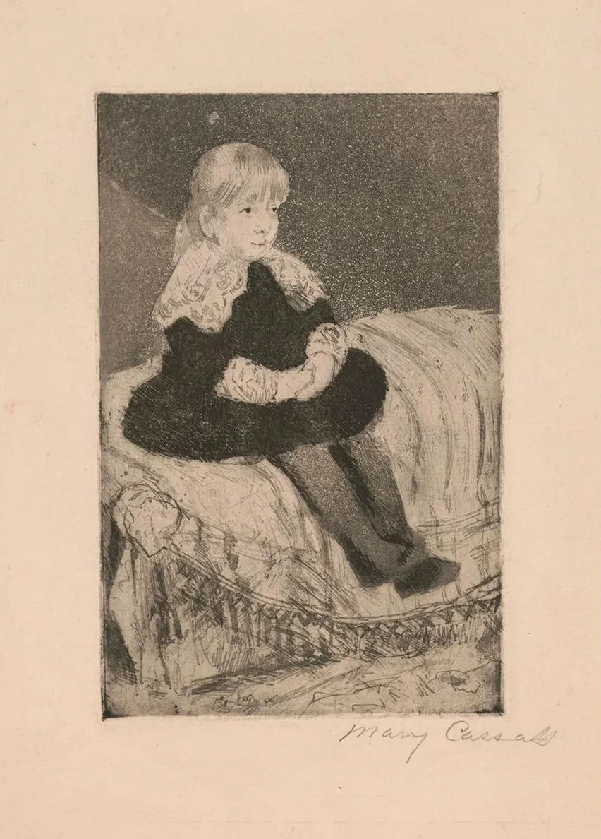 Mlle Luquet Seated on a Couch