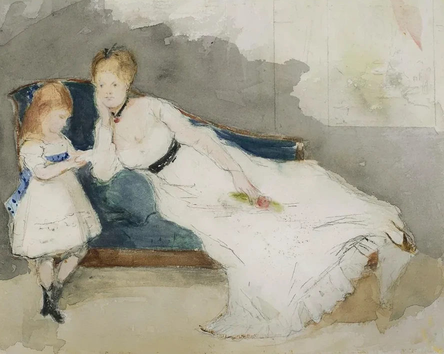 Mme Gobillard et Sa Fille Paule
