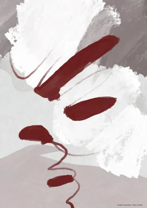 Modern Maroon Brushstrokes