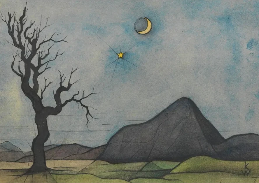 Mond und Venus
