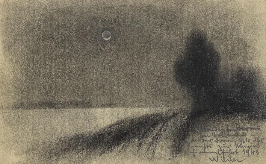 Mondesfinsternis Bei Vollmond an Der Donau