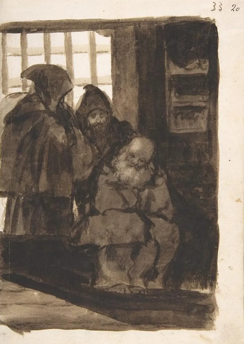 Monks in an Interior