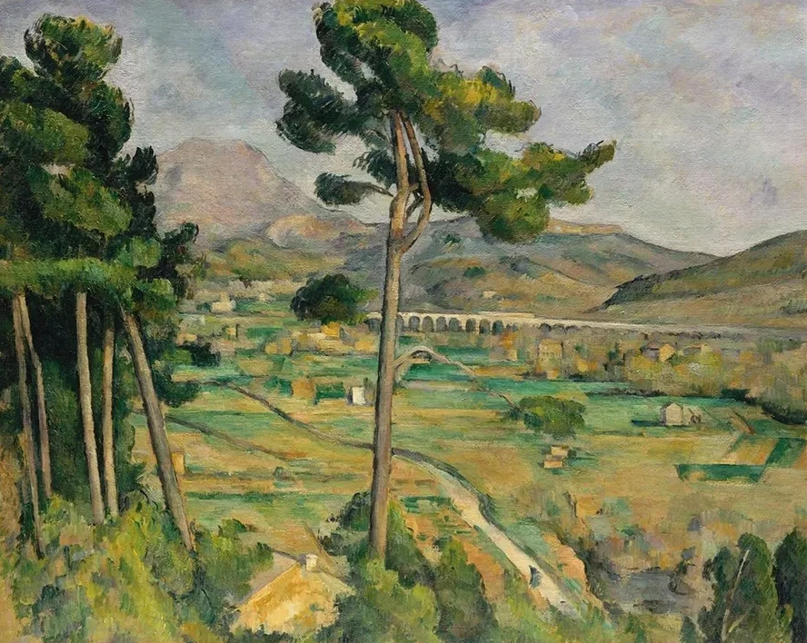 Mont Sainte - Victoire and the Viaduct of the Arc River Valley