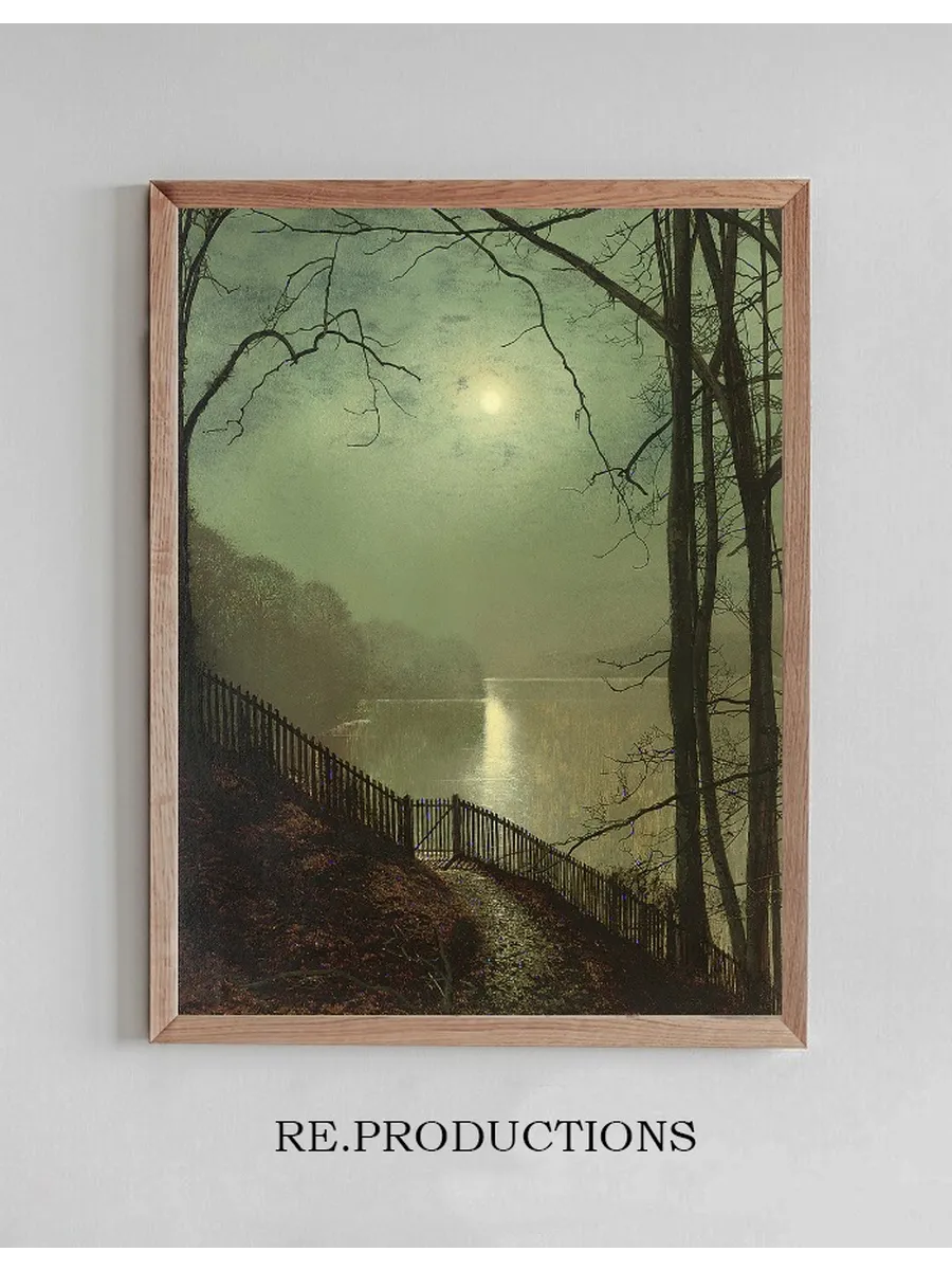 Moonlight on the Lake, Roundhay Park, Leeds