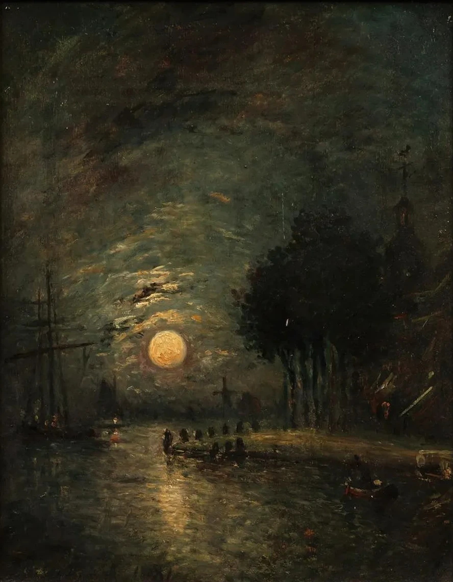 Moonlight, View of Dordrecht