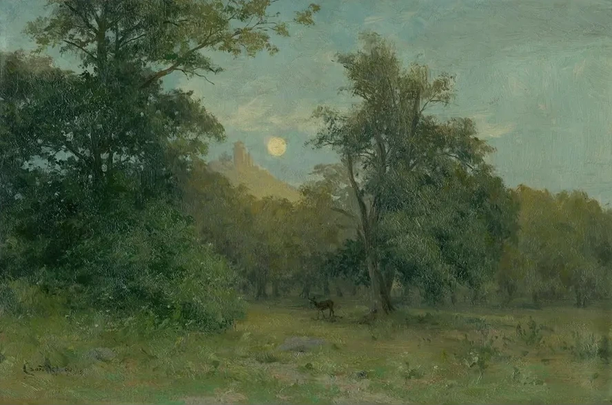 Moonlit Landscape With Hrad Slanec