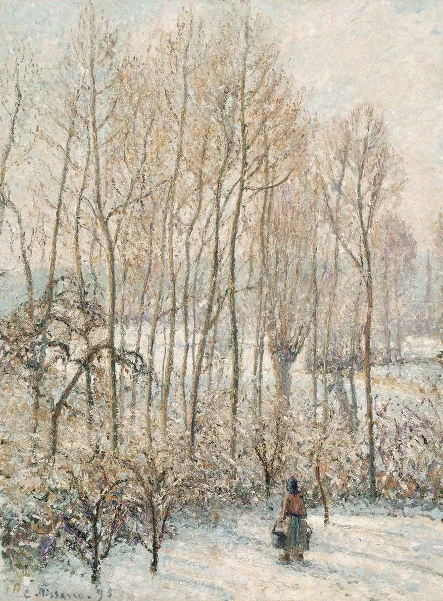 Morning Sunlight on the Snow, Eragny - sur - Epte
