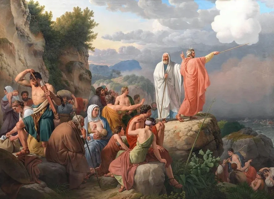 Moses Lader Det R de Hav Vende Tilbage Og Faraos H R Oversv Mmes