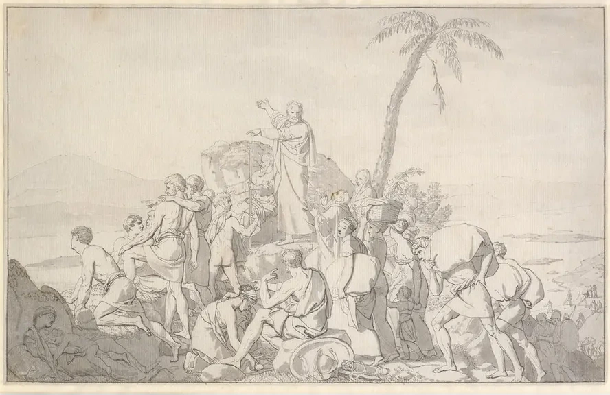 Moses Lader Det R de Hav Tr de Tilbage Og Faraos H R Oversv Mme