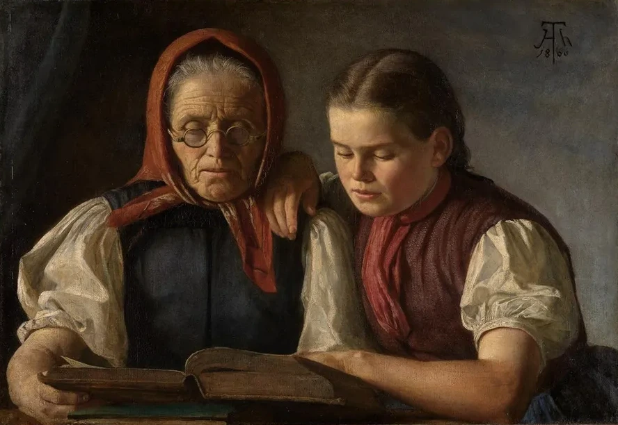 Mother and Sister of the Artist, Reading the Bible