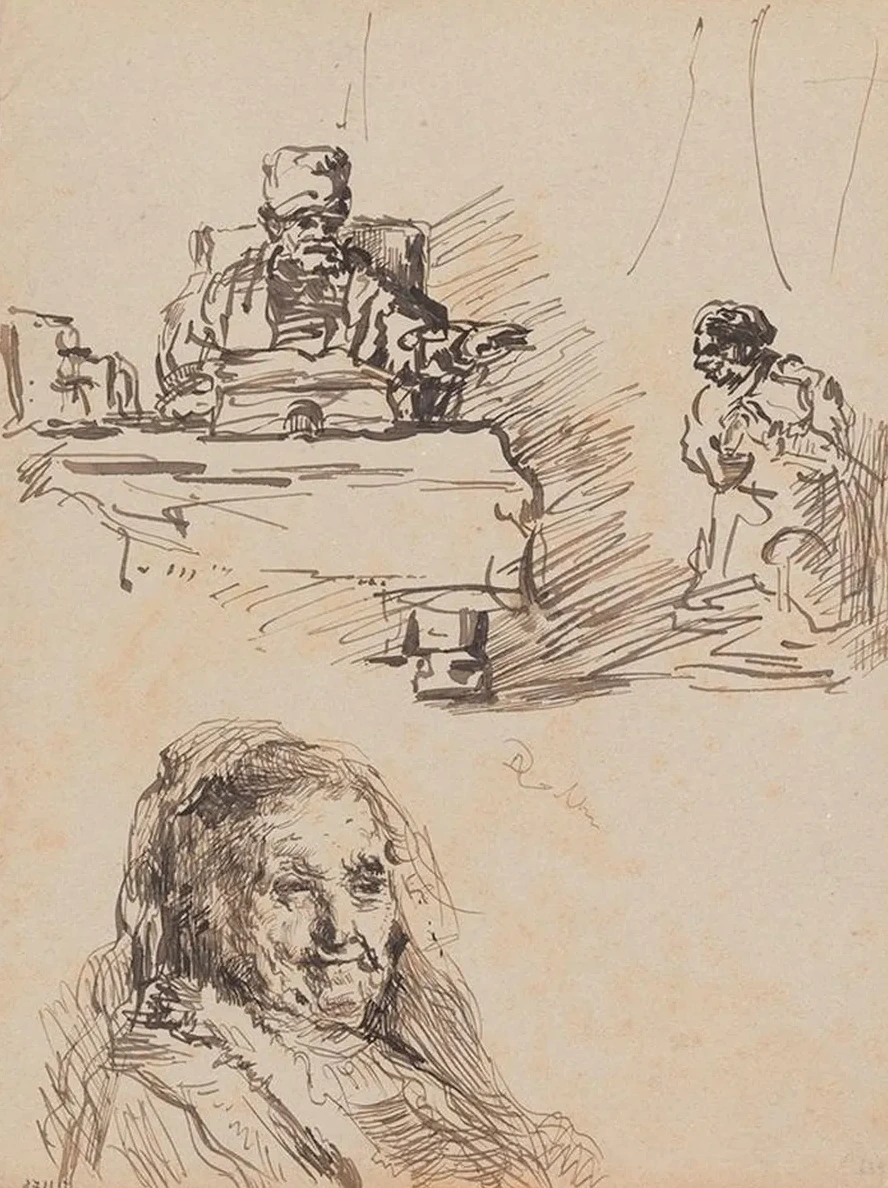 Mother of Rembrandt and Other Figures