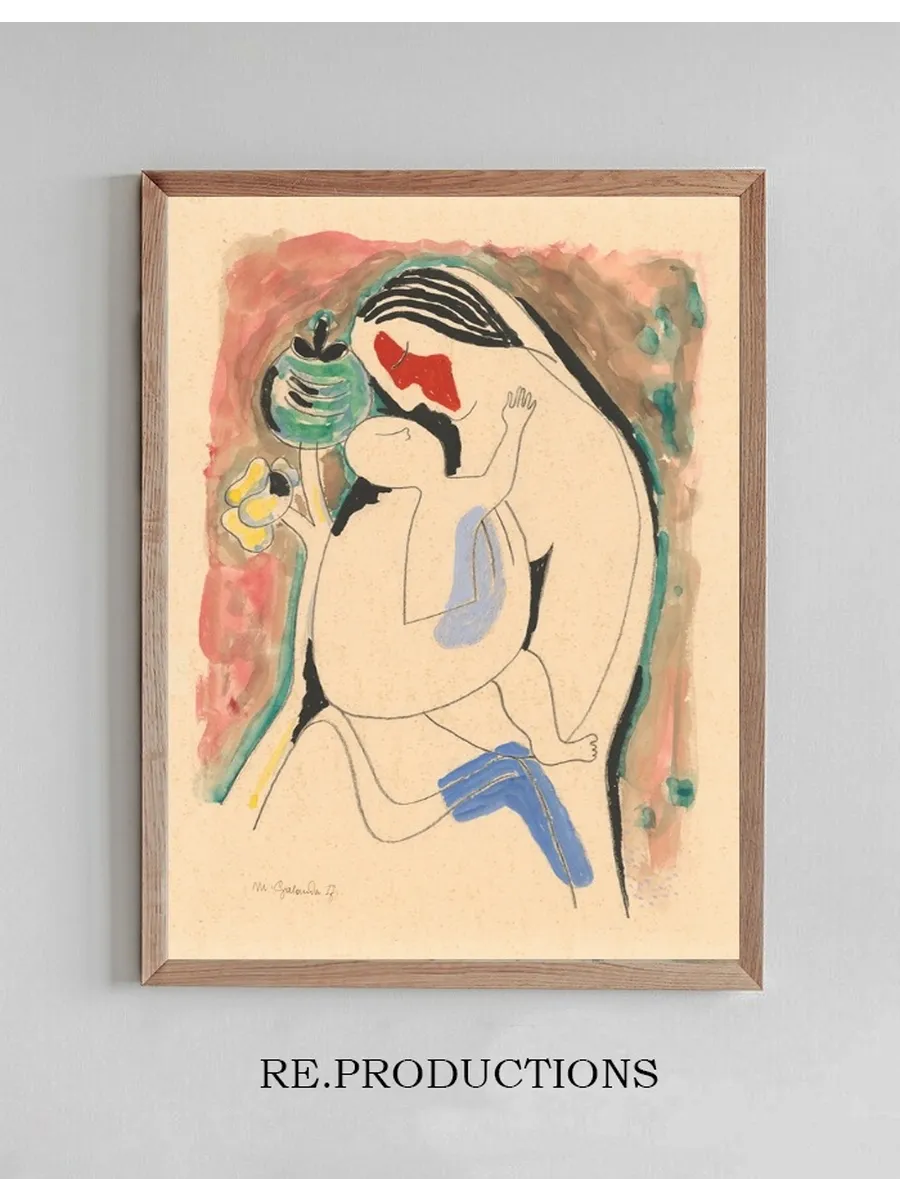 Mother with Baby and Flower