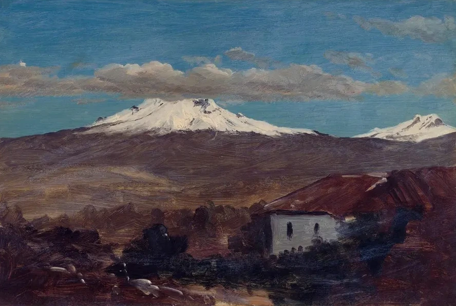 Mount Chimborazo Shown From Riobamba, Ecuador