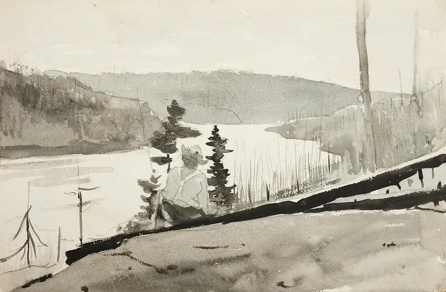 Mountain River or Lake