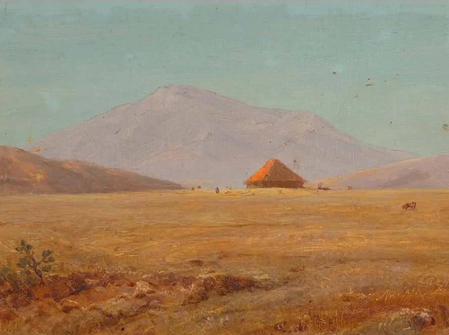 Mountain Plateau with Hut