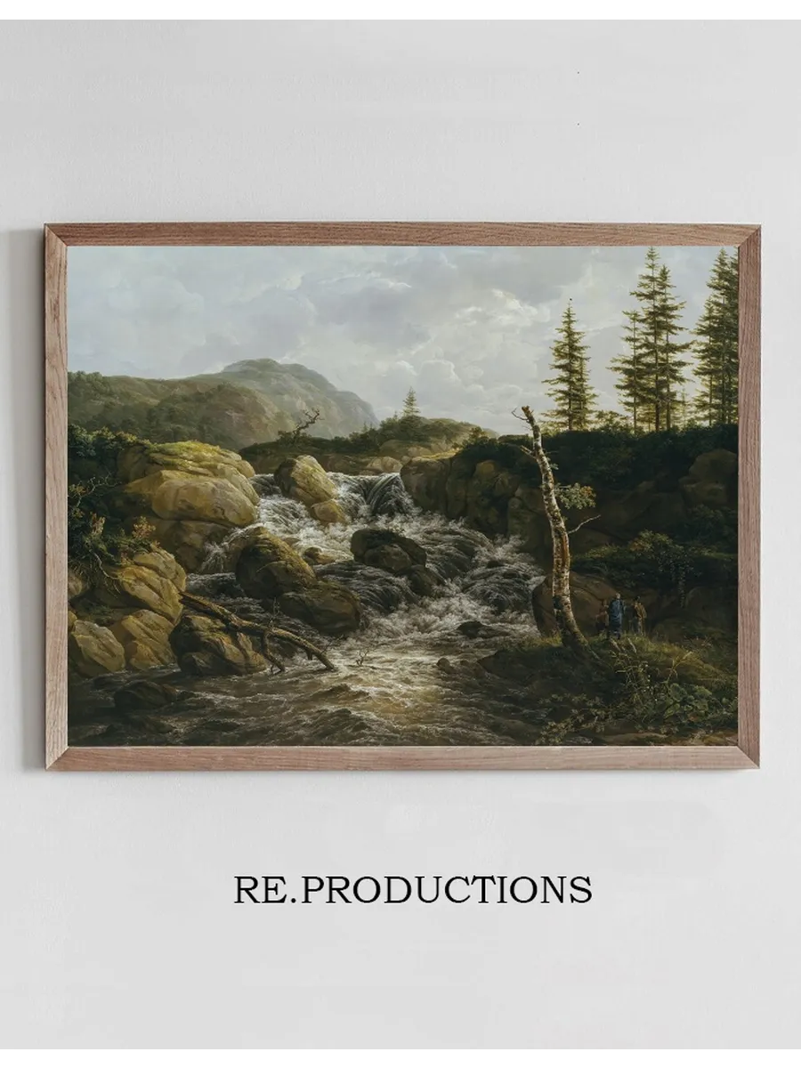 Mountainous Landscape with a Waterfall, Norway