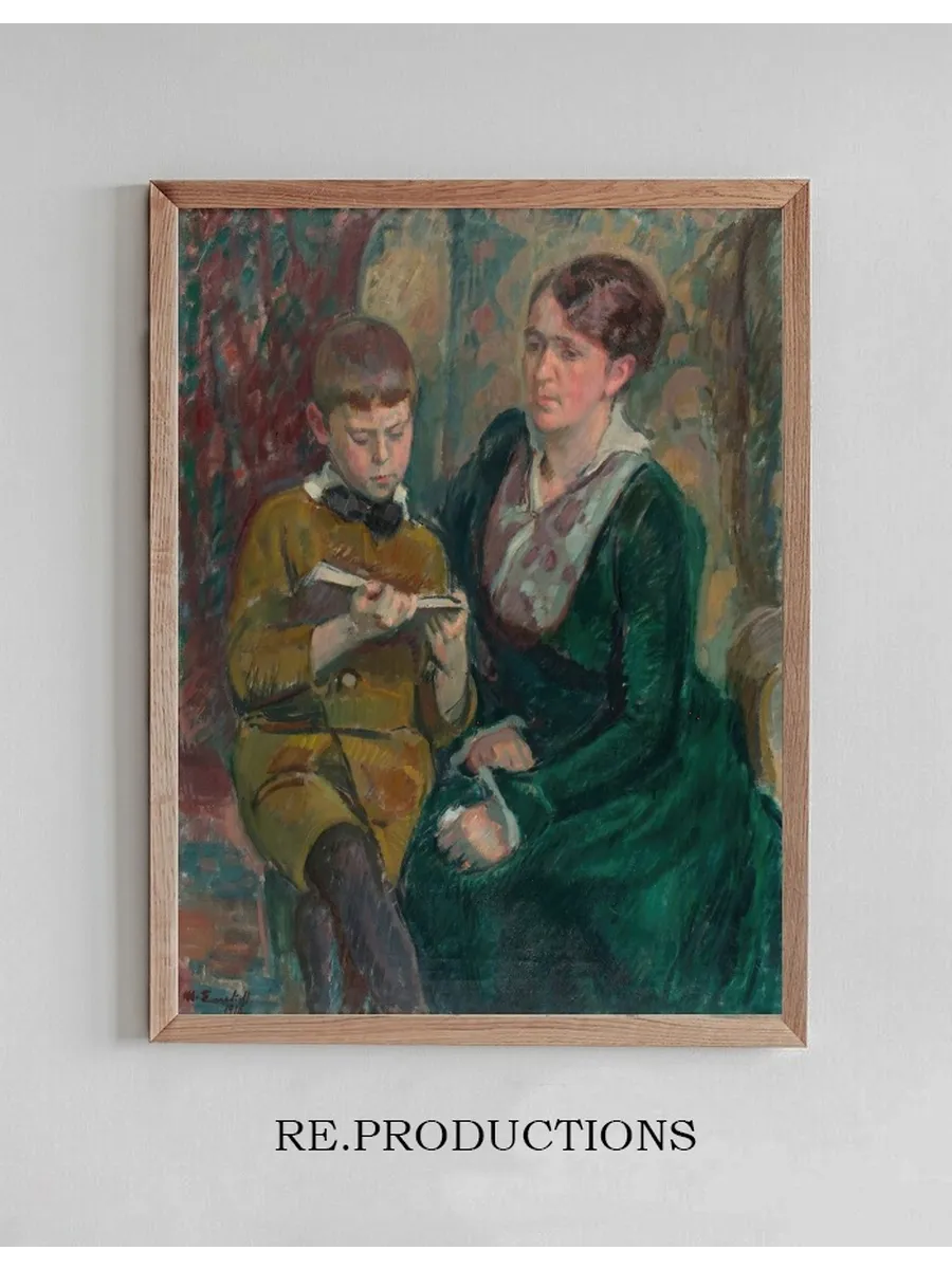 Mrs. Esther Cederhvarf with Her Son