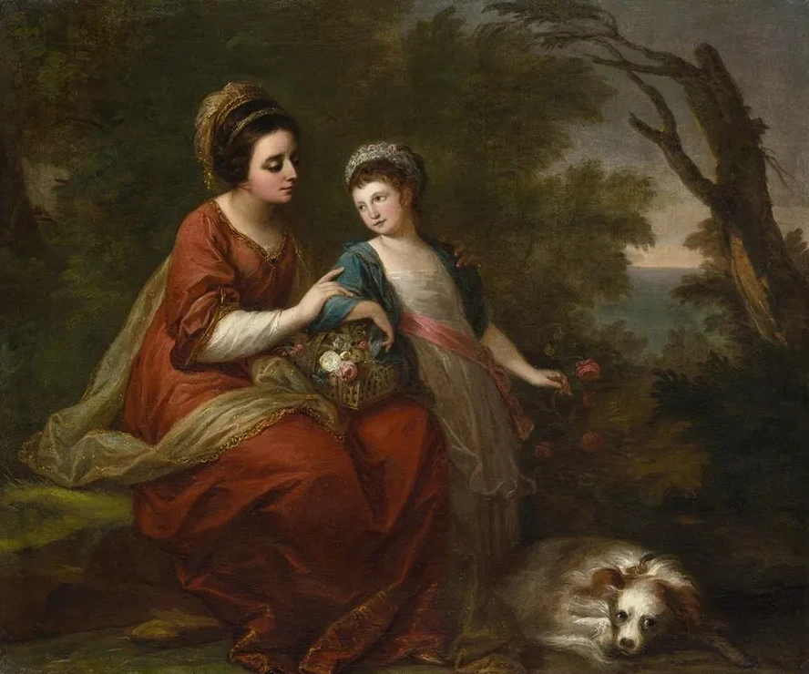 Mrs. Hugh Morgan and Her Daughter