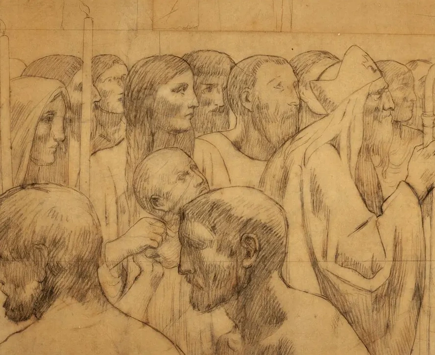 Mural Study for Fresco of St. Genevieve