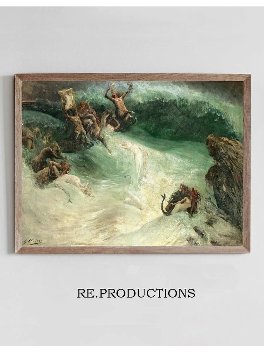 Naiades et Centaures Dans les Vagues