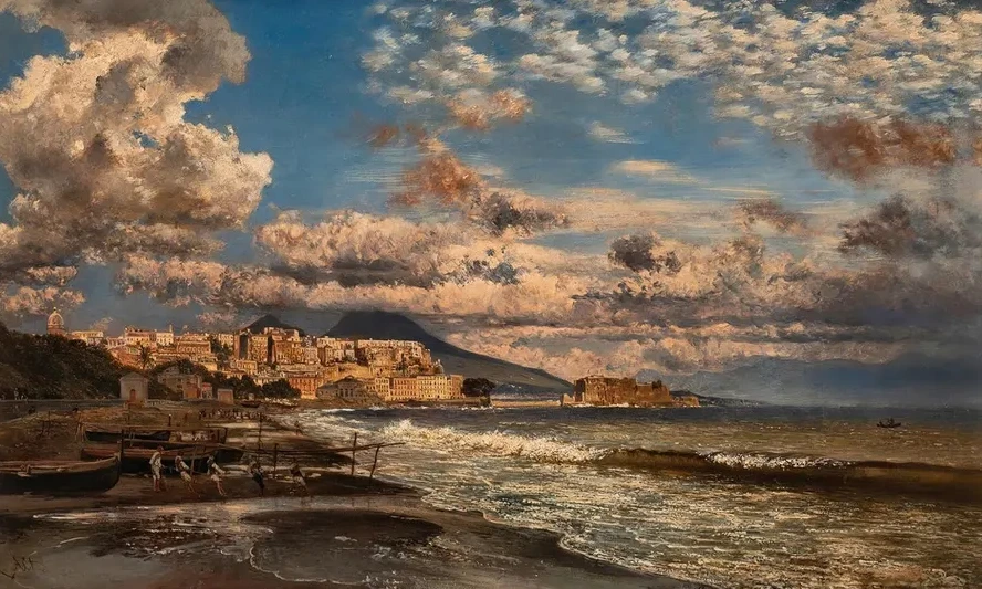 Naples, View from the Northwest Over the Bay of Naples, with Vesuvius in the Background