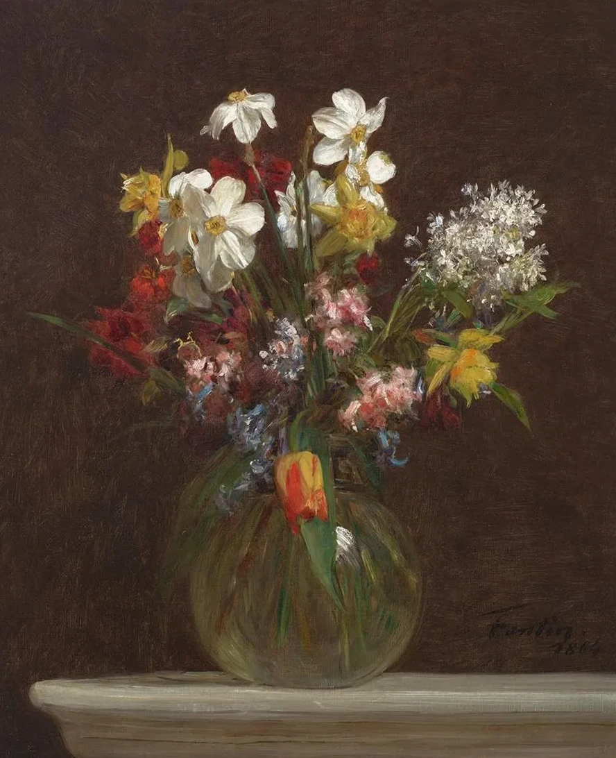 Narcisses Blancs, Jacinthes et Tulipes