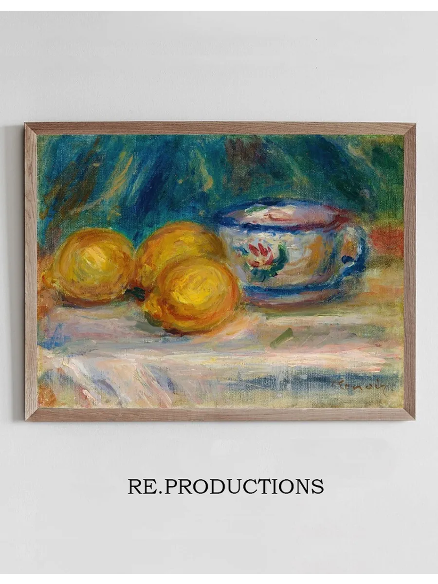 Nature Morte, Trois Citrons Et Une Tasse
