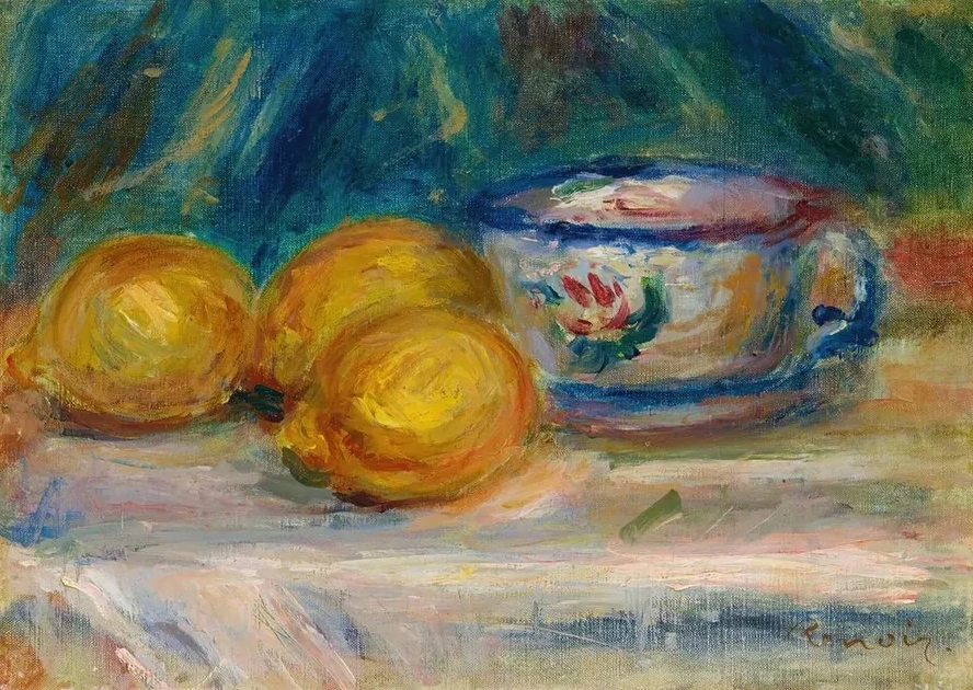 Nature Morte, Trois Citrons Et Une Tasse