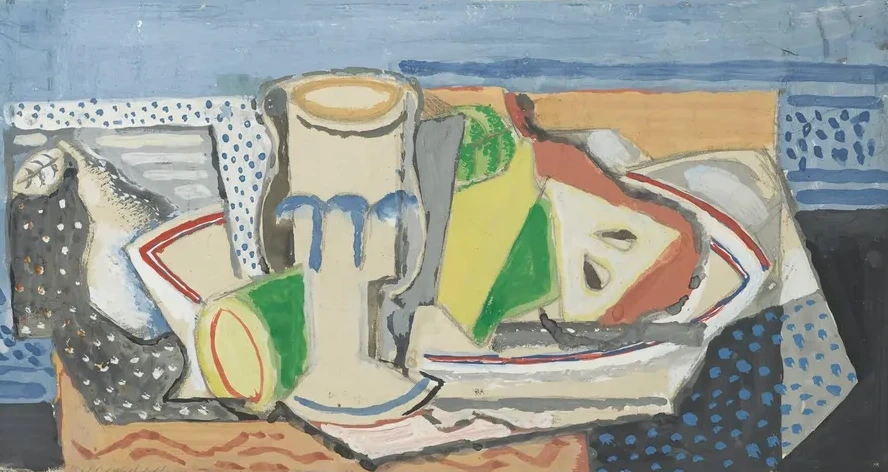Nature Morte Au Verre et la Poire