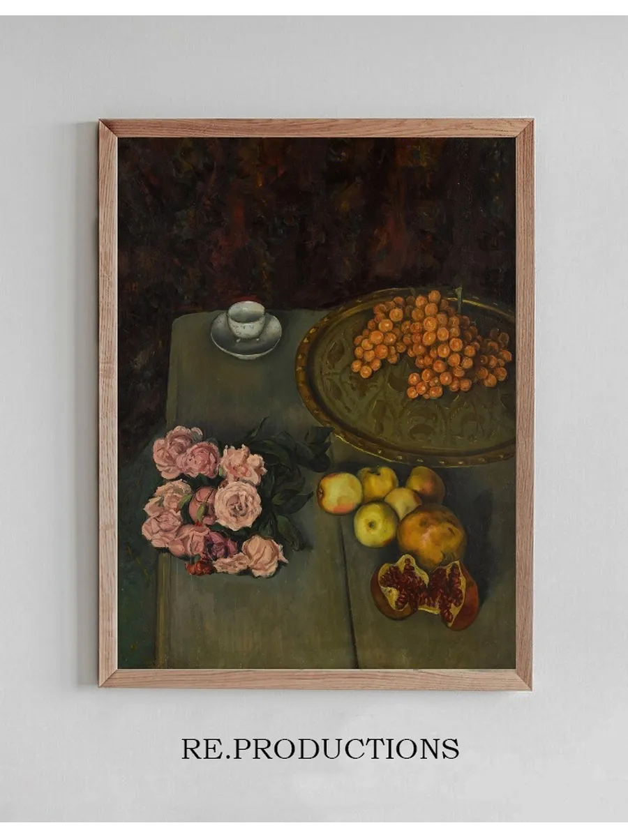 Nature Morte Aux Roses et Aux Fruits