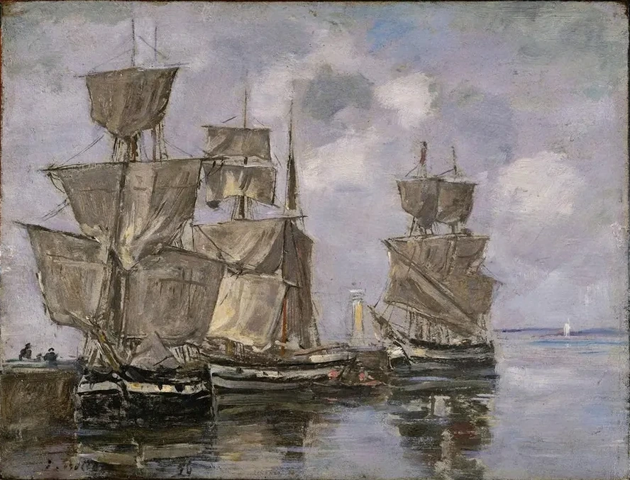 Navires Dans le Port Honfleur