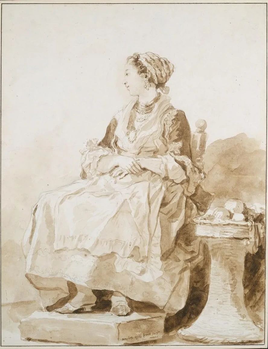 Neapolitan Woman, Sitting Outside