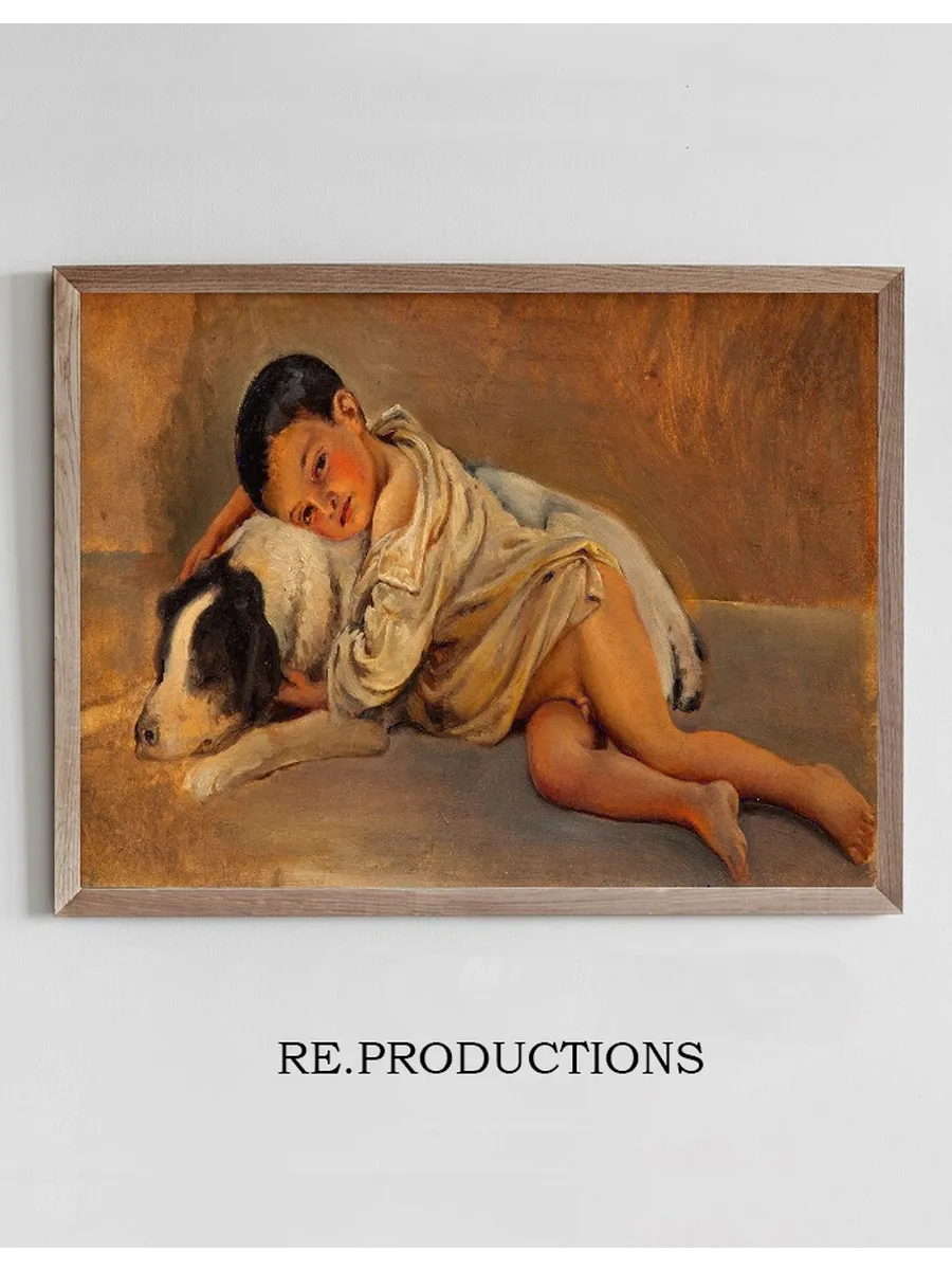 Neapolitan Boy and Dog. Study for the Neapolitan Way of Life