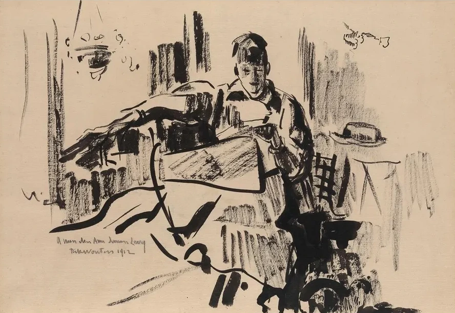 Nel Reading a Newspaper