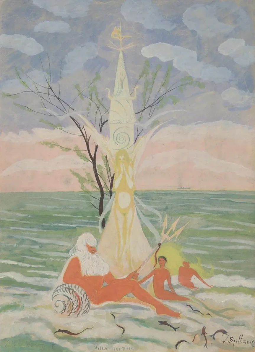 Neptunus, Figuren En Zee