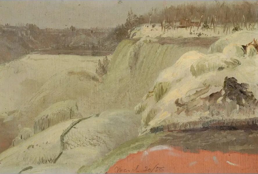 Niagara Falls in the Snow, seen from Goat Island