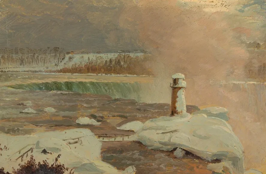 Niagara River and Falls in Snow