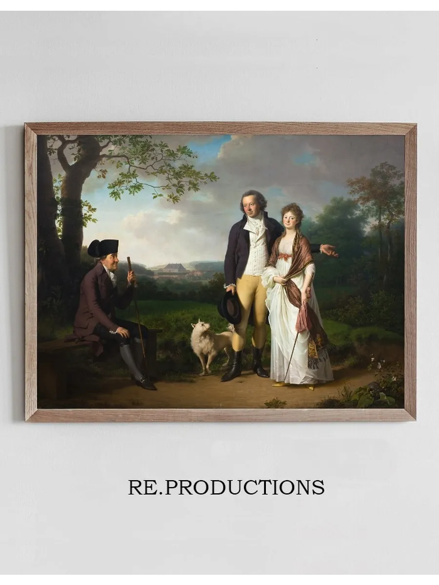 Niels Ryberg with his Son Johan Christian and his Daughter - in - Law Engelke, n e Falbe