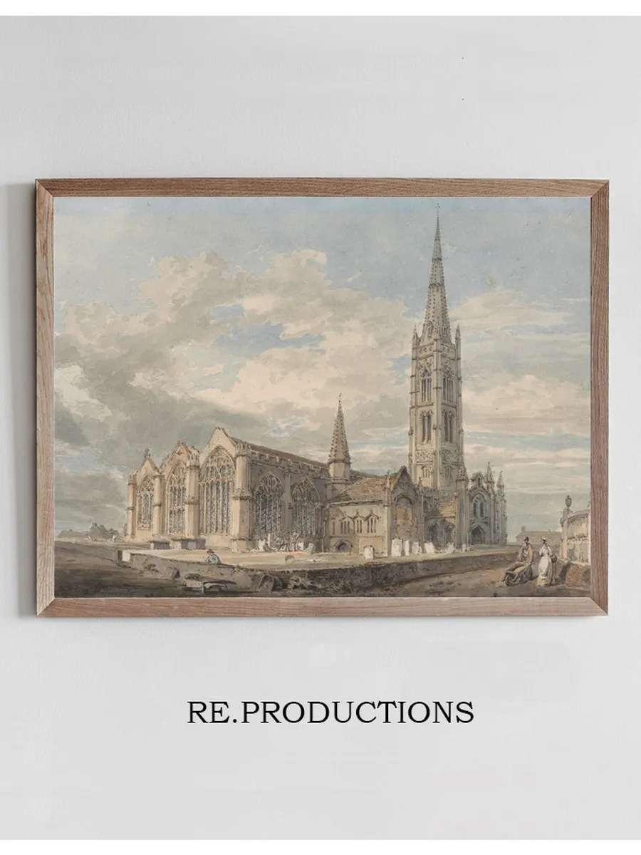 North East View of Grantham Church, Lincolnshire