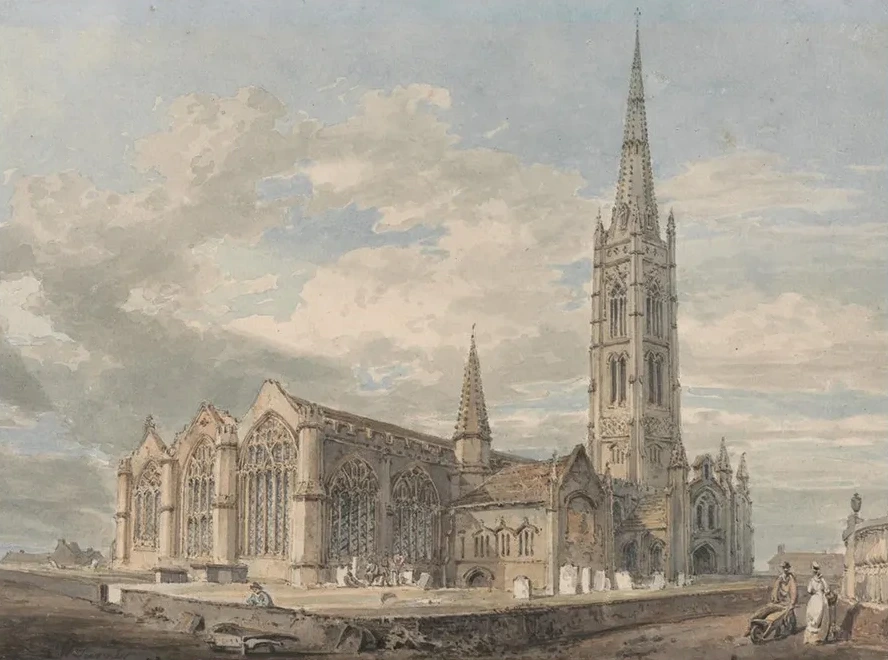 North East View of Grantham Church, Lincolnshire