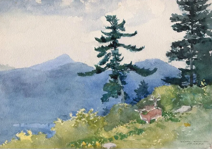 North Woods Club, Adirondacks (The Interrupted Tete - a - Tete)