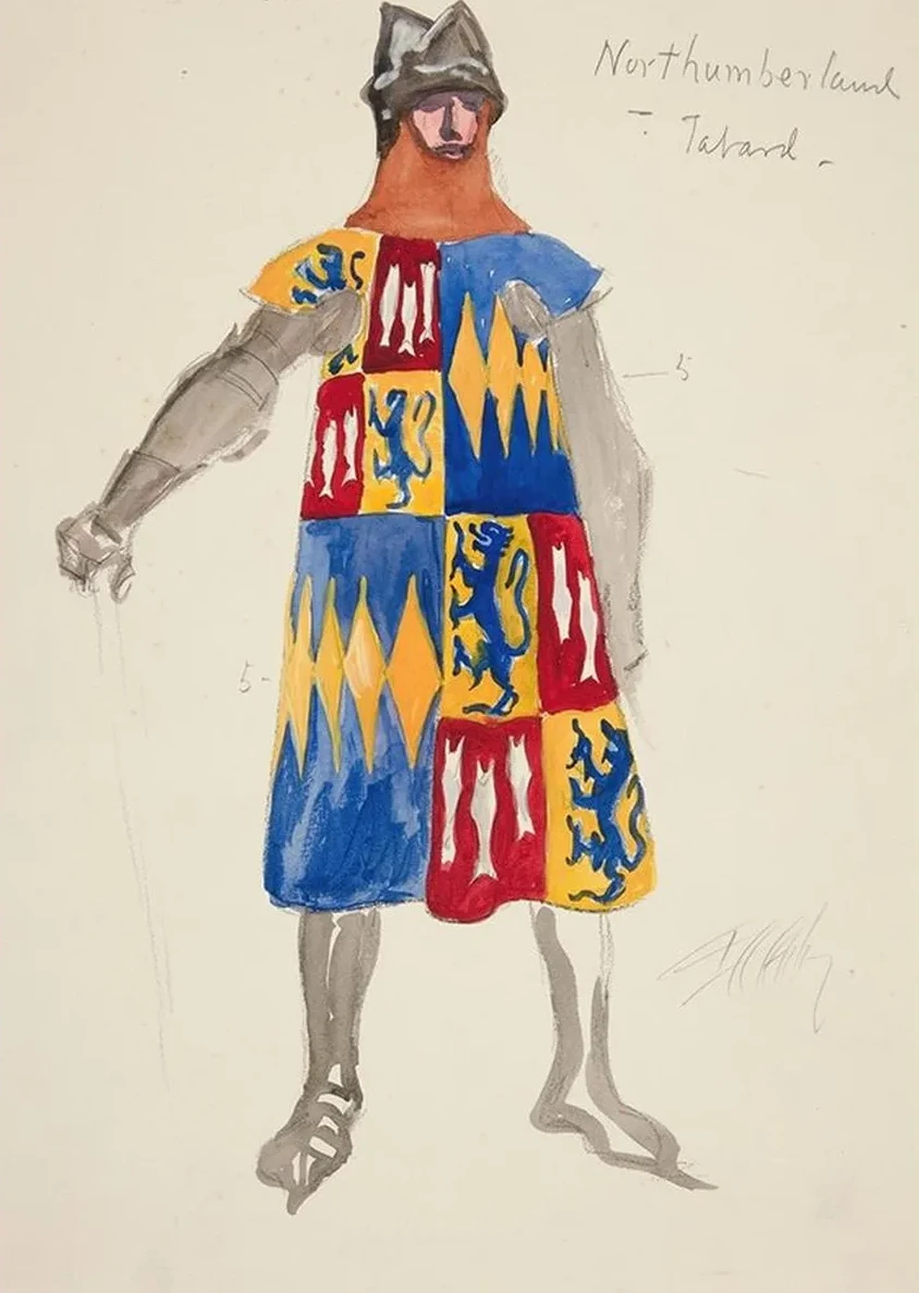 Northumberland Tabard, Costume Sketch for Henry Irving's Planned Production of King Richard II