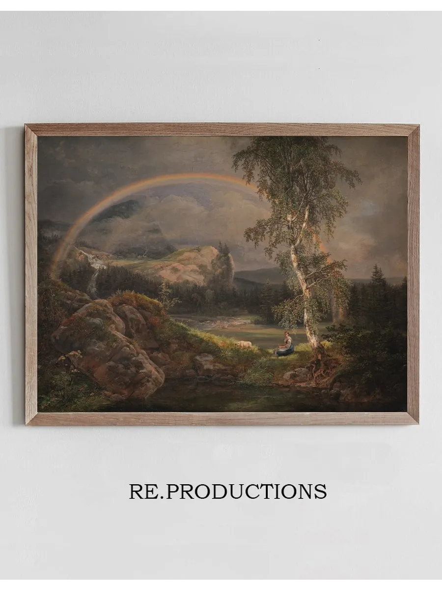 Norwegian Landscape with a Rainbow