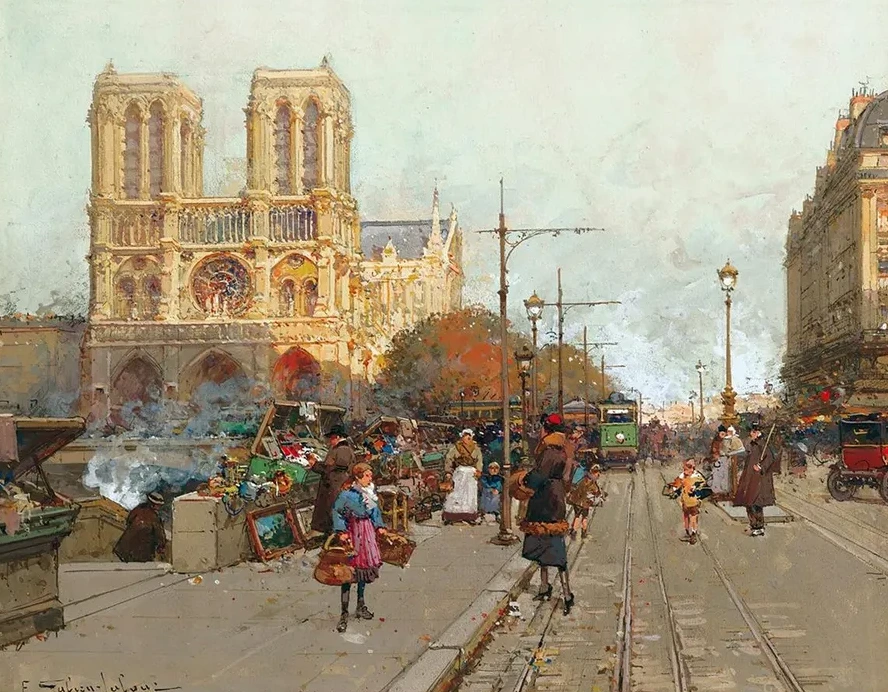 Notre Dame De Paris, Vue Du Quai De Montebello