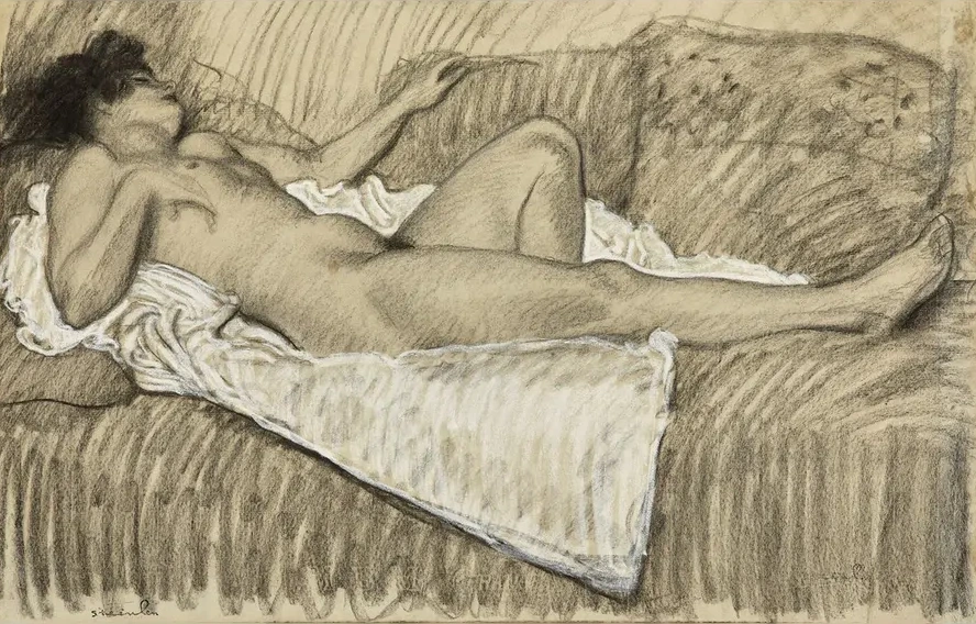 Nu Au Drap Blanc