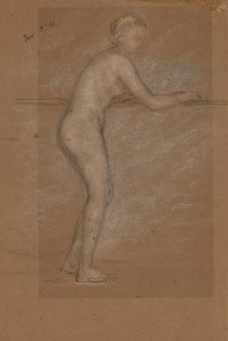 Nude Leaning on a Rail