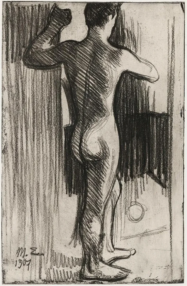 Nude Male Model from the Back